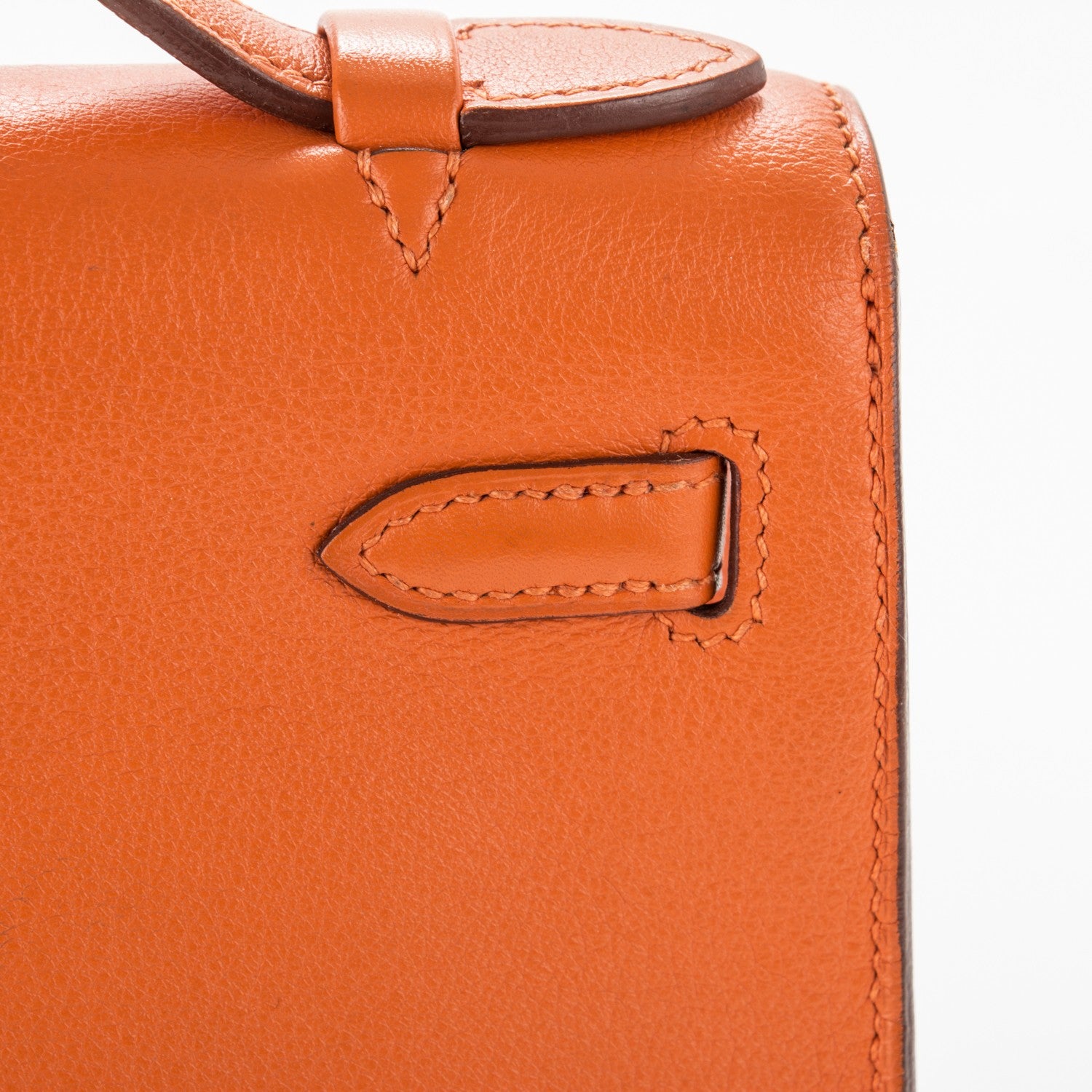 Hermes Swift Kelly Pochette Clutch Orange 10 of 20