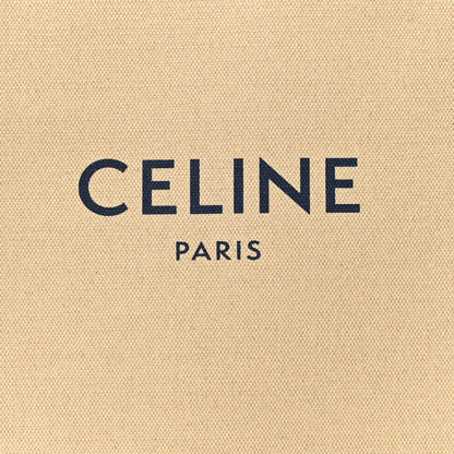 Celine Canvas Calfskin Small Vertical Cabas Vanilla Navy 9 of 11