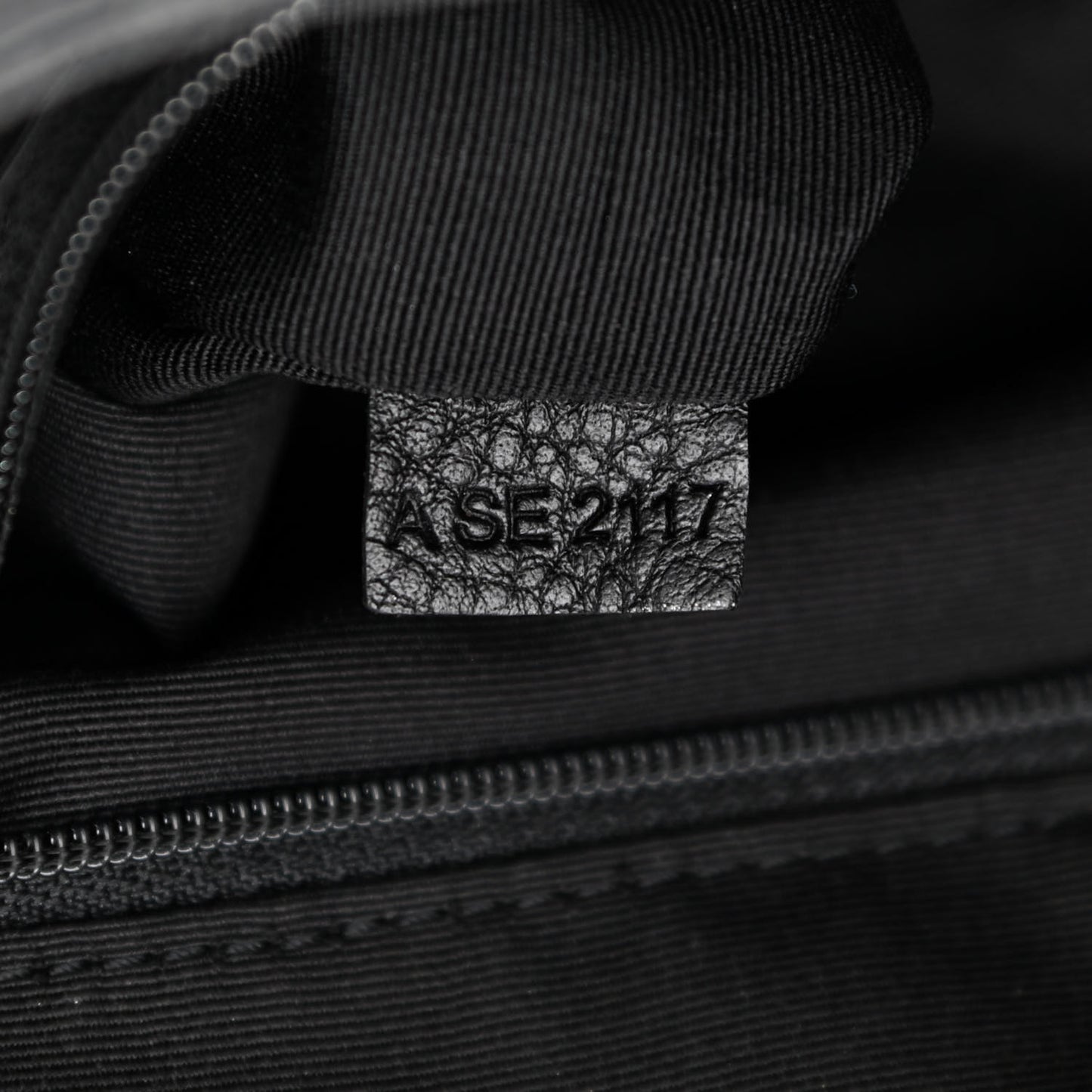 Pebbled Calfskin Backpack Black