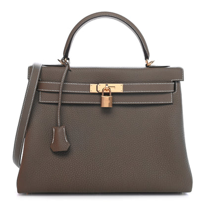 Hermes Togo Kelly Retourne 32 Etoupe 1 of 9