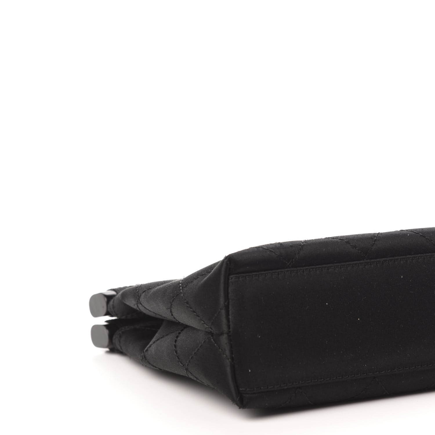 Chanel Satin Quilted Clutch Black 7 of 9