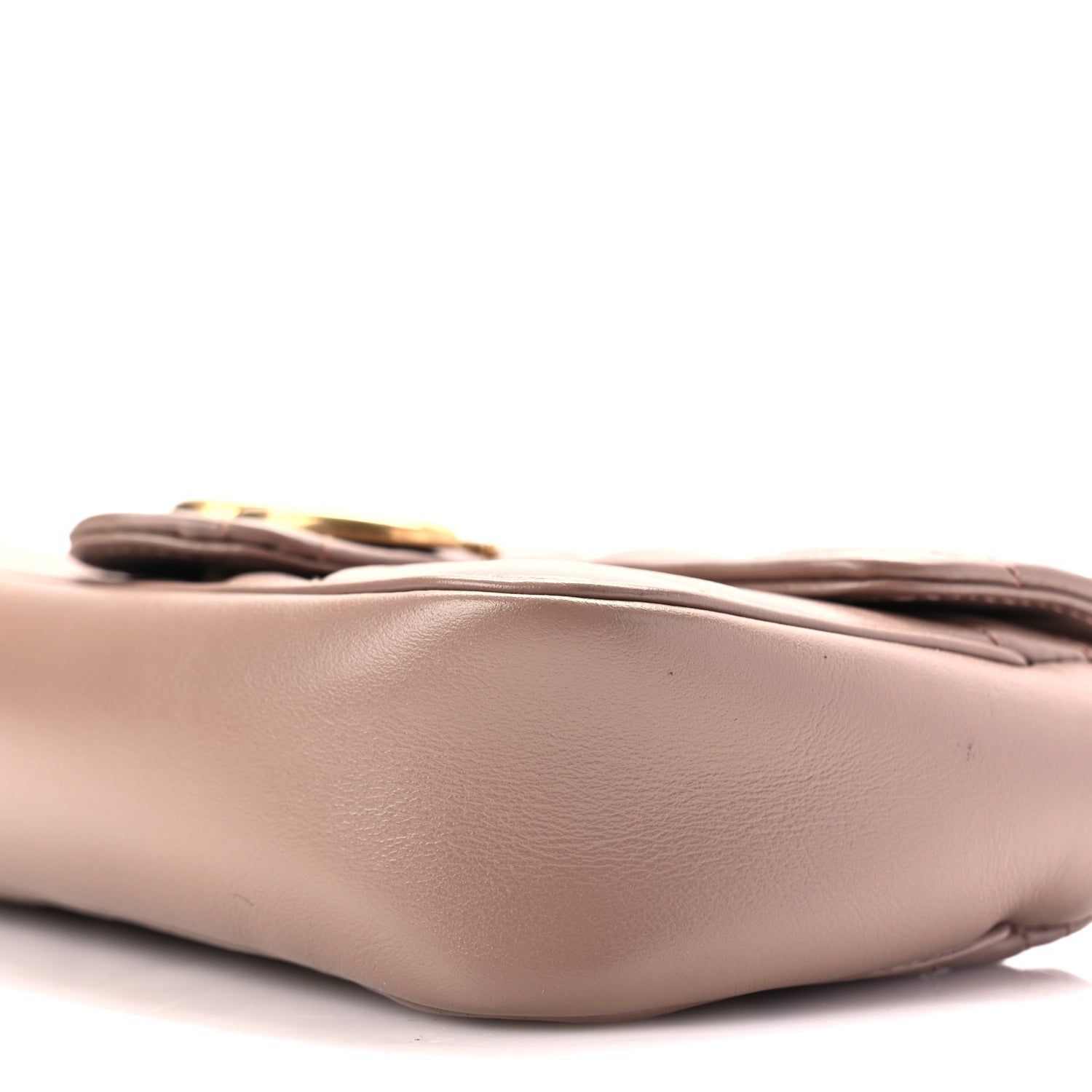 Gucci Calfskin Matelasse Super Mini GG Marmont Shoulder Bag Porcelain Rose 9 of 10