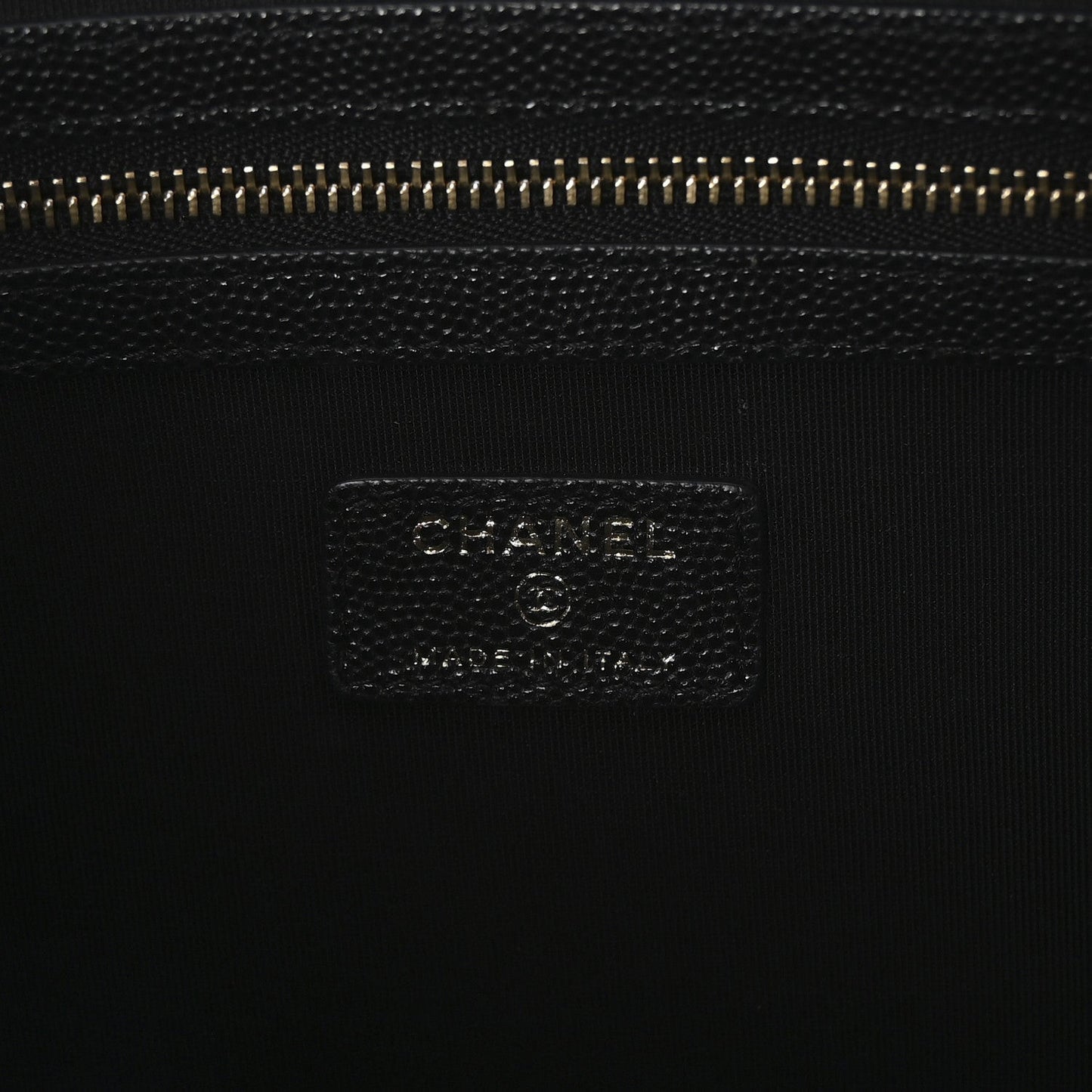 Caviar Quilted Large Cosmetic Case Black
