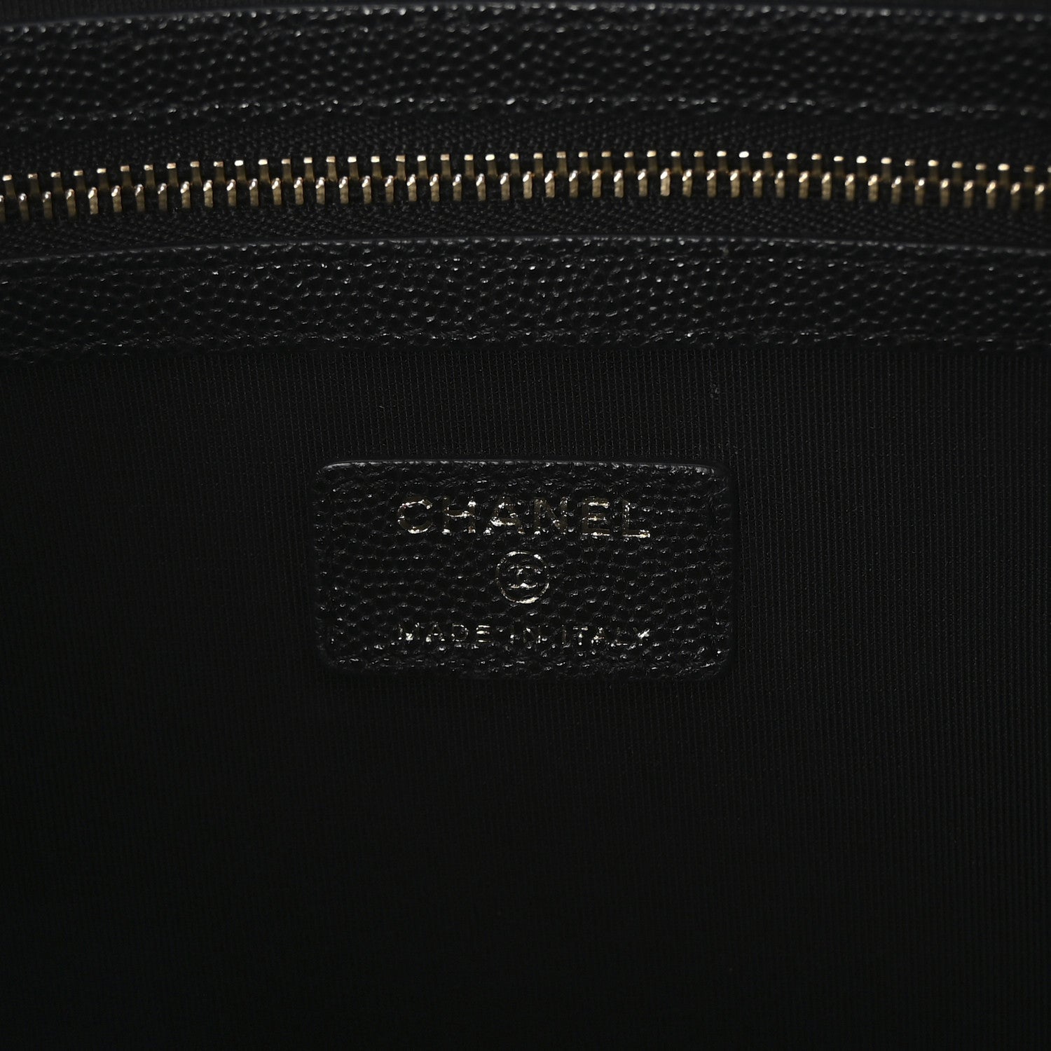 Chanel Caviar Quilted Large Cosmetic Case Black 6 of 6