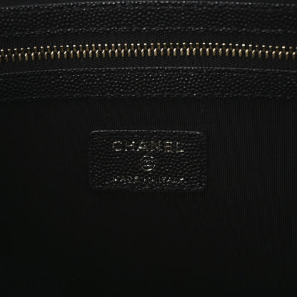 Chanel Caviar Quilted Large Cosmetic Case Black 6 of 6