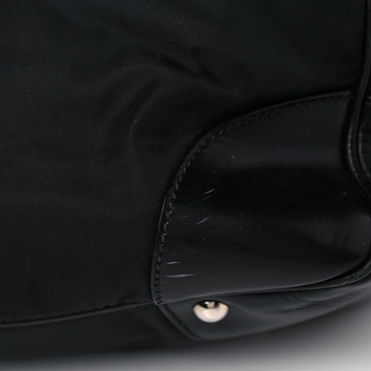 Prada Tessuto Nylon Soft Calfskin Shoulder Bag Black 12 of 15