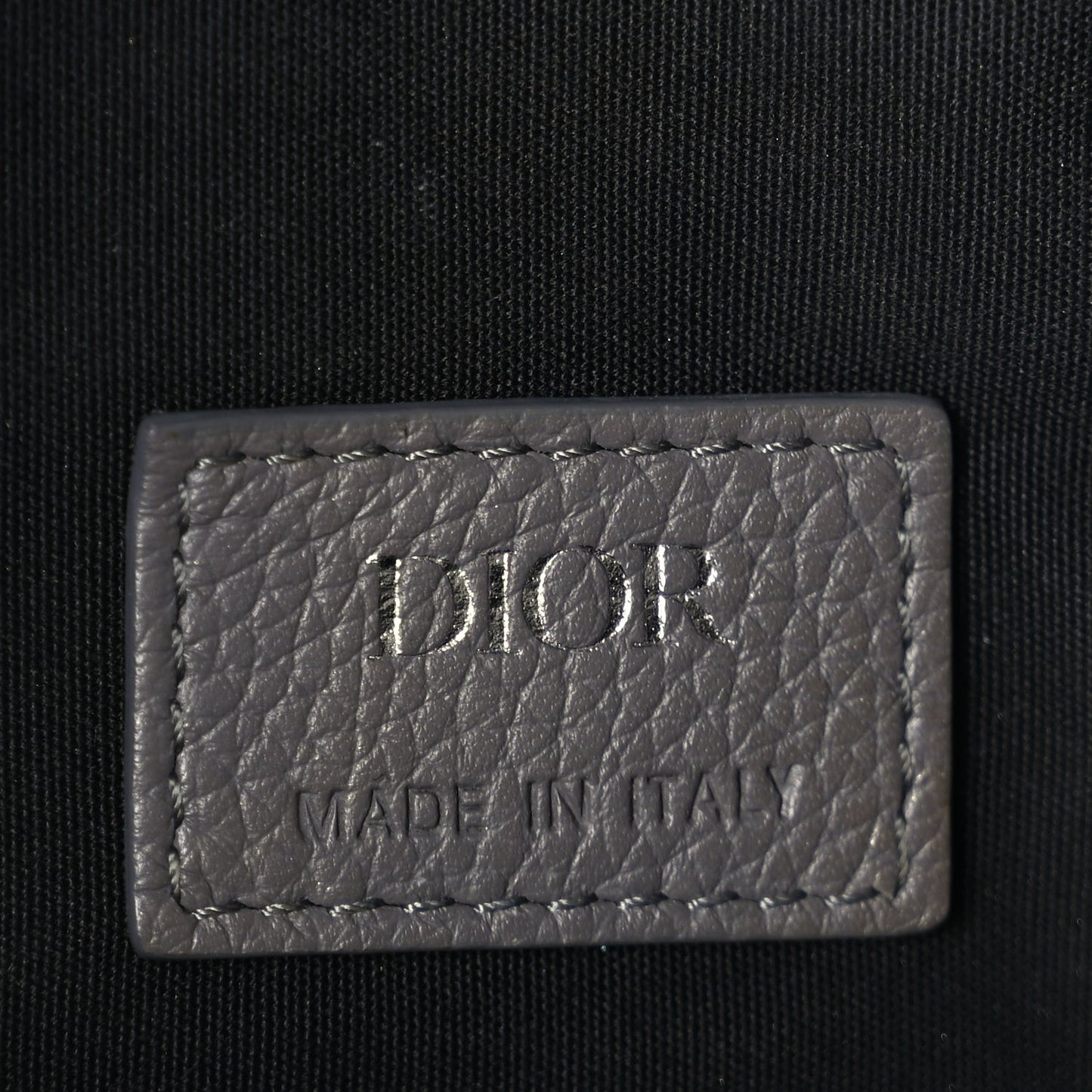 Grained Calfskin Mens Saddle Bag  Grey