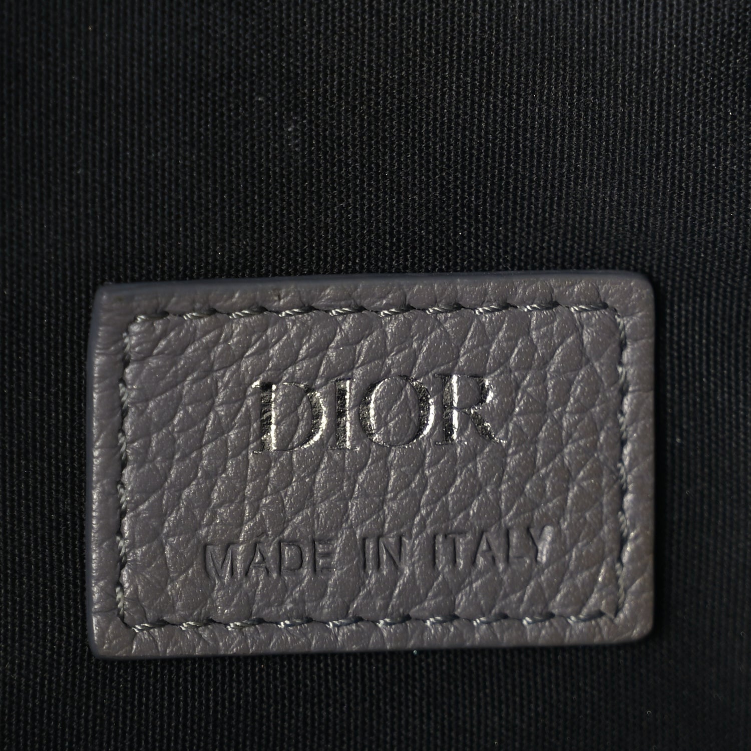 Christian Dior Grained Calfskin Mens Saddle Bag  Grey 5 of 8
