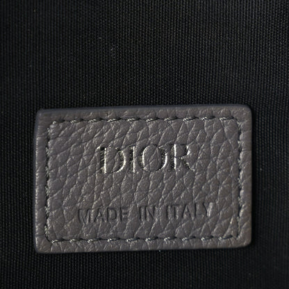 Christian Dior Grained Calfskin Mens Saddle Bag  Grey 5 of 8