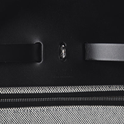 Hermes Toile H Berline Vache Hunter Herbag Zip 39 MM Black Ecru 5 of 8
