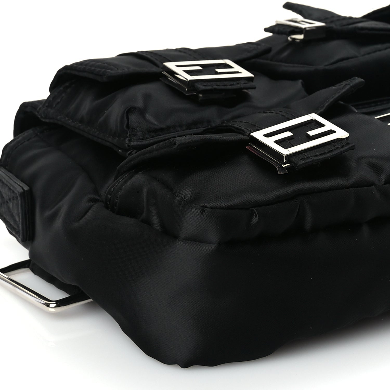 Fendi Econyl Cuoio Romano Multipocket Baguette Black 7 of 8