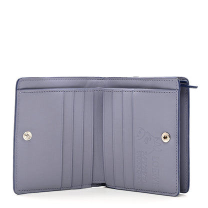 Loewe X HOWLS MOVING CASTLE Satin Calfskin Calcifer Compact Zip Wallet Marine 5 of 7