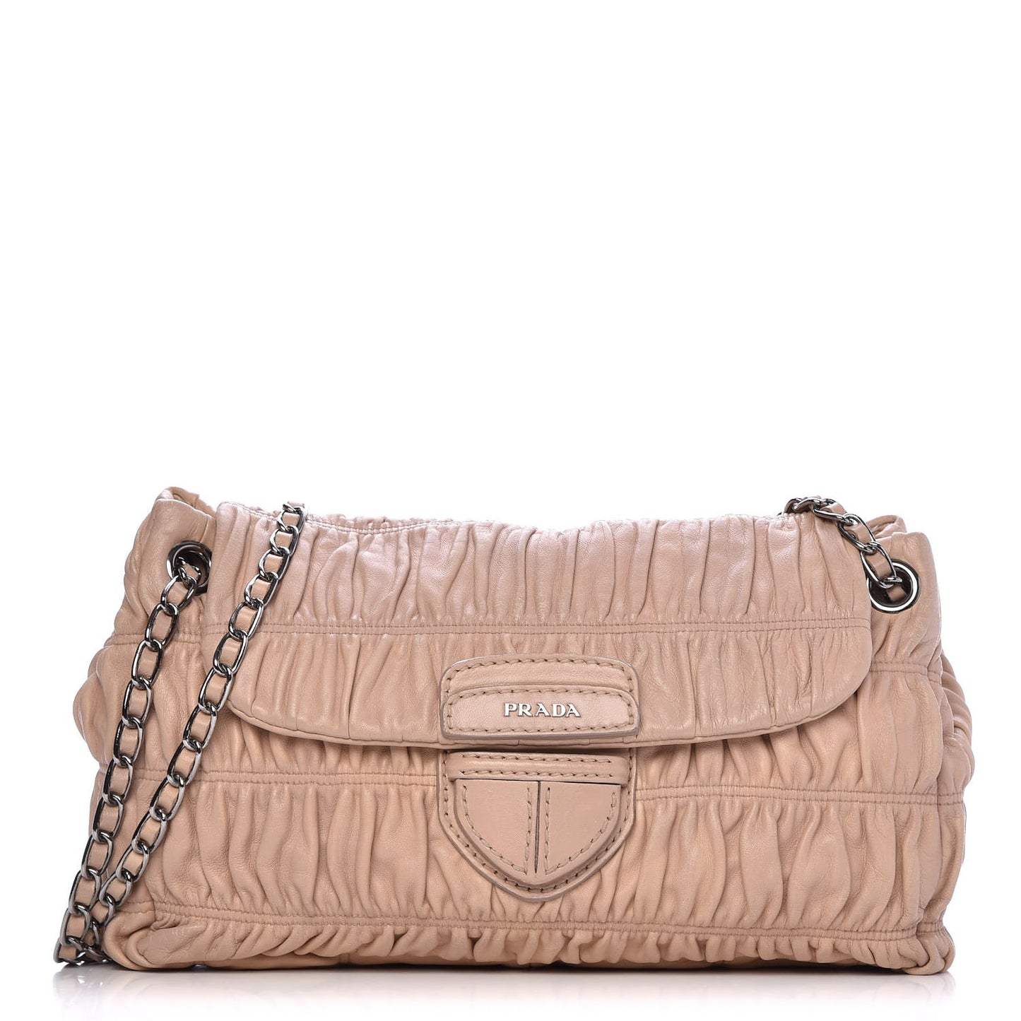 Nappa Gaufre Flap Shoulder Bag Cammeo