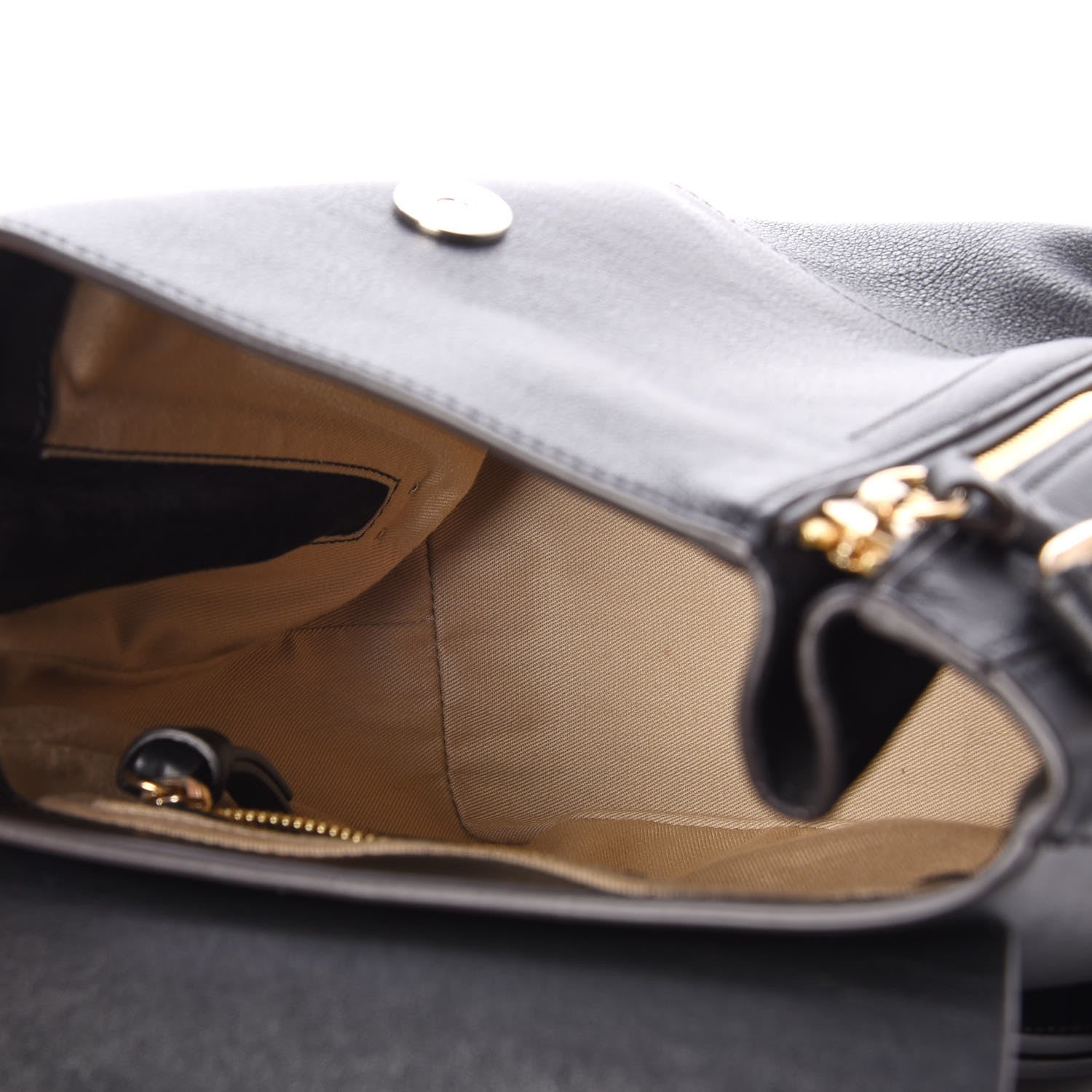 Chloe Suede Calfskin Small Faye Backpack Black 5 of 8