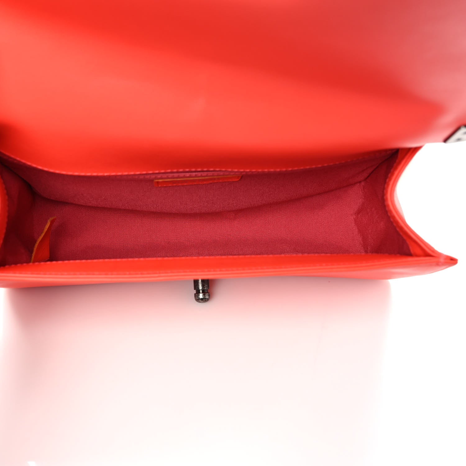 Chanel Calfskin Chevron Quilted Medium Boy Flap Coral 5 of 12