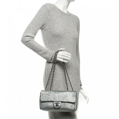 Chanel Metallic Lambskin Symbols Medium Single Flap Silver 2 of 7