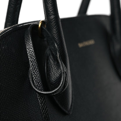 Balenciaga Signature Grained Calfskin Logo M Ville Top Handle Bag Black 13 of 17
