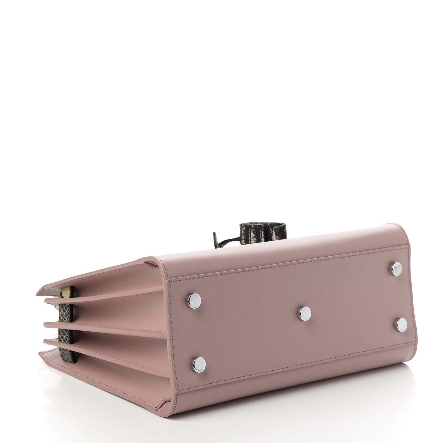 Saint Laurent Calfskin Python Embossed Small Sac De Jour Powder Pink 4 of 9