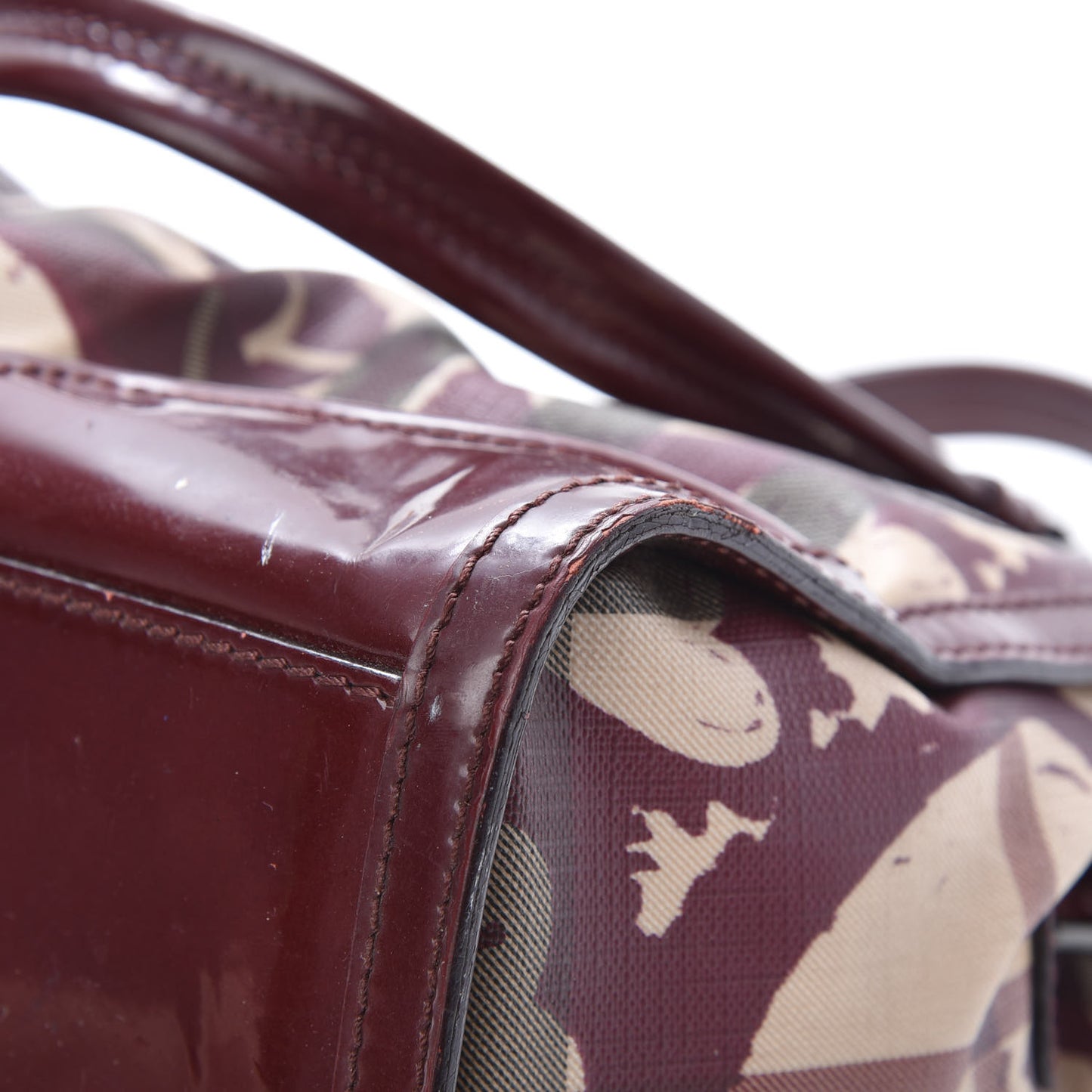 Nova Check Heart Print Pilgrim Satchel Berry