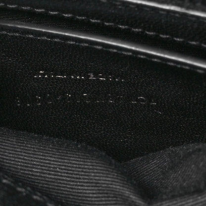 Saint Laurent Sheepskin Matelasse Chevron Monogram Monochrome Medium College Bag Black 7 of 7