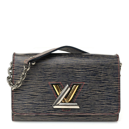 Louis Vuitton Epi Twist Chain Wallet Denim Dark Blue 1 of 8
