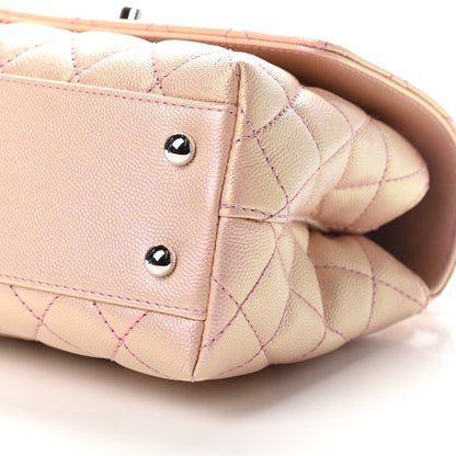 Chanel Iridescent Caviar Quilted Mini Coco Handle Flap Pink 9 of 9