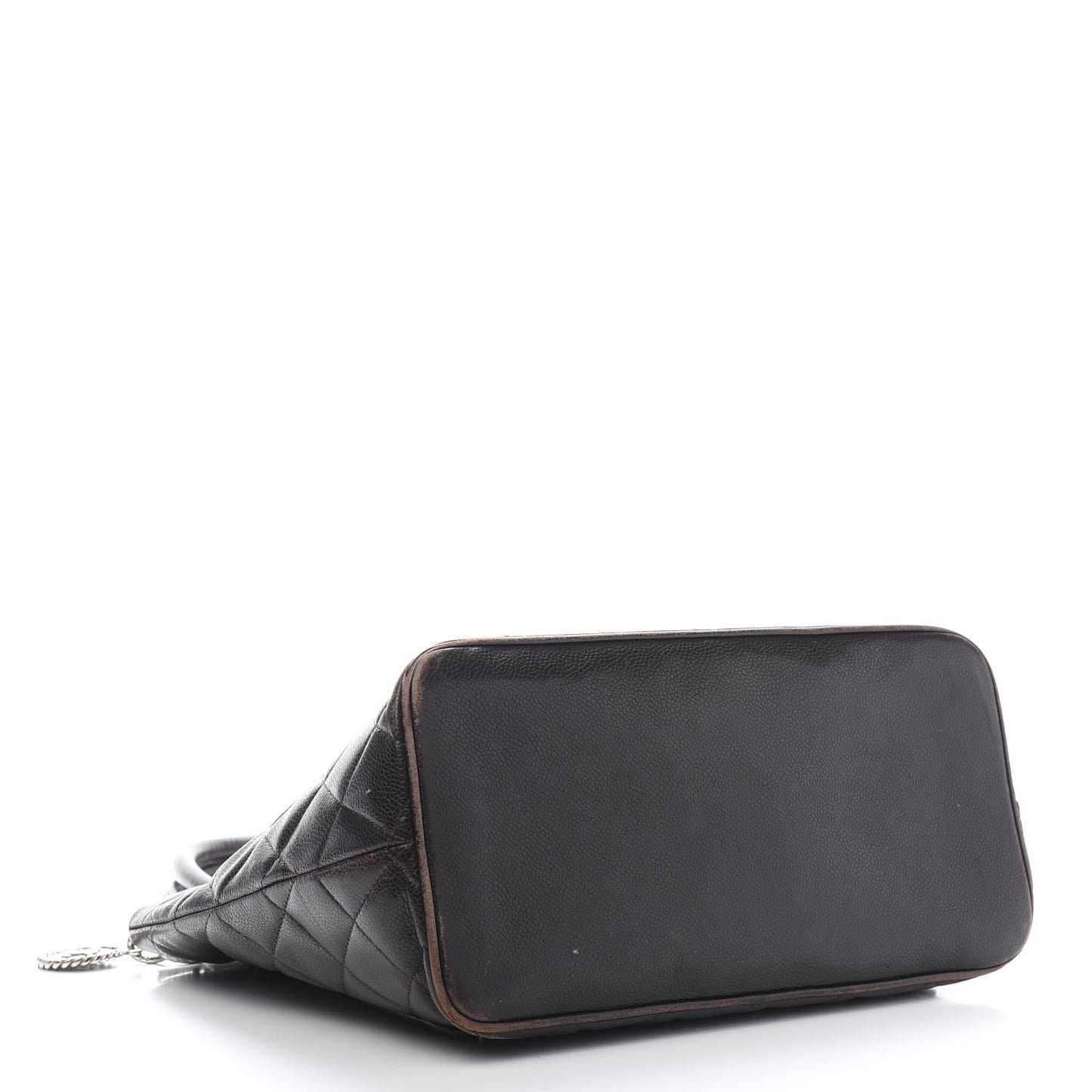 Caviar Quilted Medallion CC Tote Dark Brown