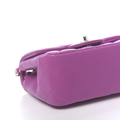 Chanel Lambskin Quilted Mini Square Flap Purple 9 of 10