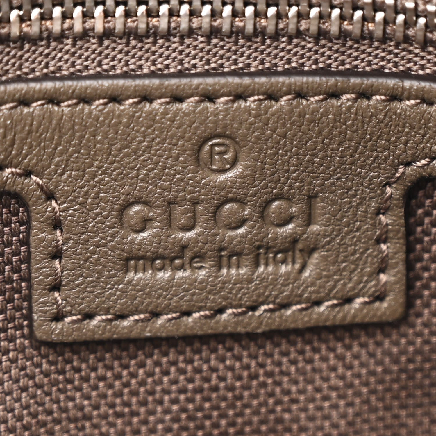 Gucci Sakai Be Green Calfskin Diagonal Stitched Small Blondie Tote Craclet Brown 6 of 7