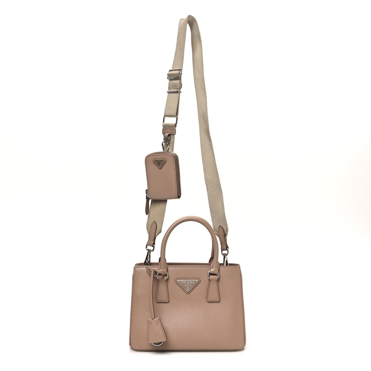 Prada Saffiano Lux Micro Galleria Shoulder Bag Cammeo 1 of 7