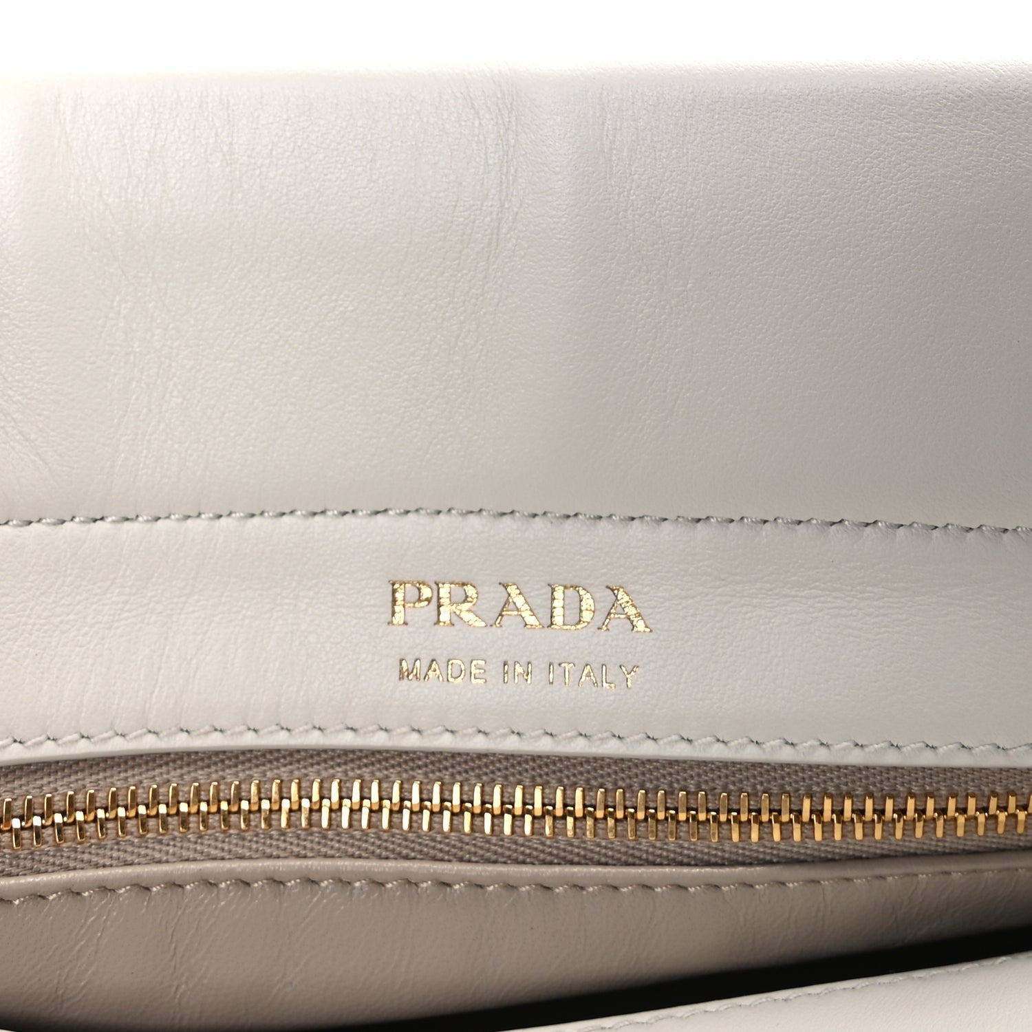 Prada Calfskin Medium Enchaine Bag Bianco 5 of 8