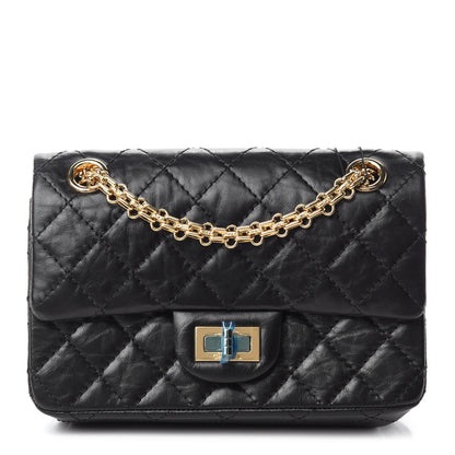 Chanel Aged Calfskin Quilted 2.55 Reissue Mini Flap Black 1 of 11