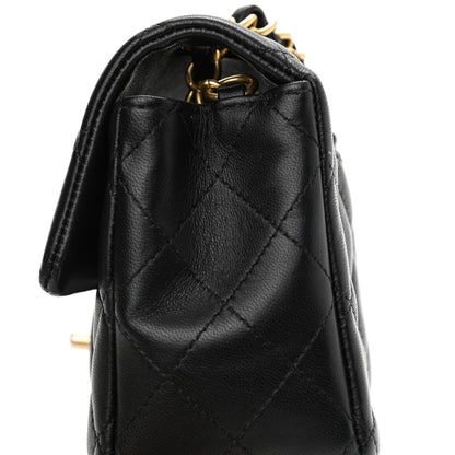 Chanel Lambskin Quilted Mini Rectangular Flap Black 12 of 13