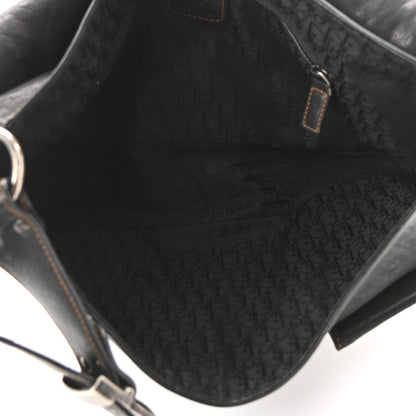 Christian Dior Calfskin Medium Gaucho Double Saddle Bag Black 4 of 21