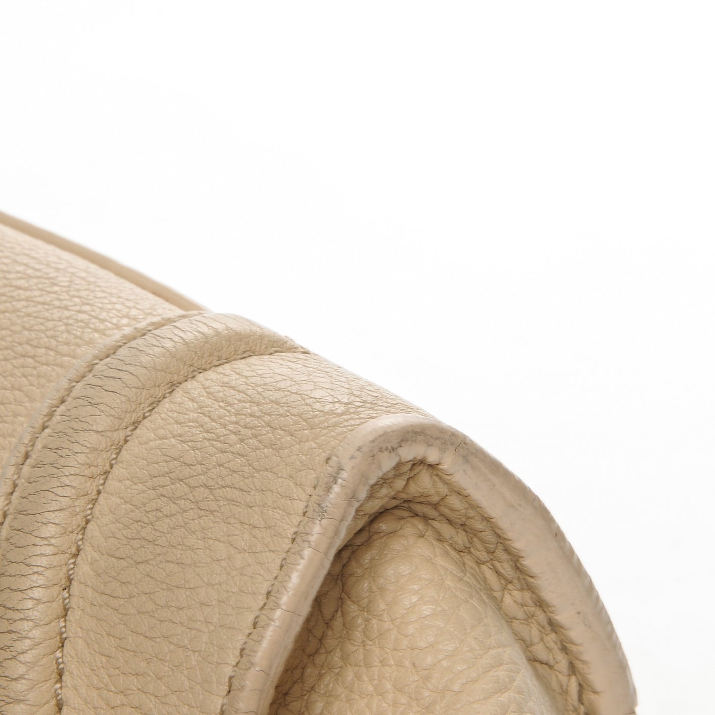 Pebbled Calfskin Mini Luggage Cream