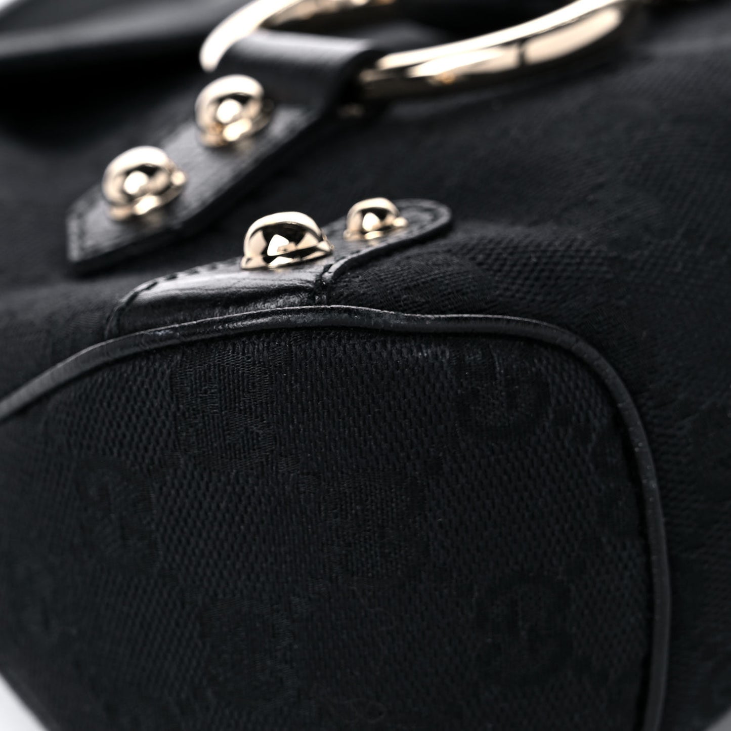 Monogram Horsebit Web Flap Bag Black Beige