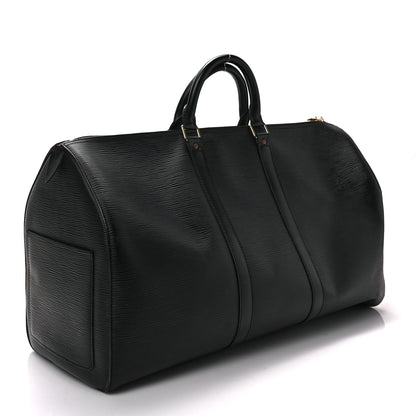 Louis Vuitton Epi Keepall 50 Black 3 of 10