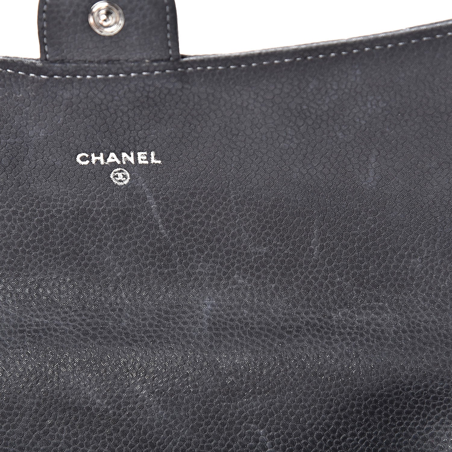 Chanel Iridescent Caviar Quilted Large Flap Wallet Grey 10 of 14