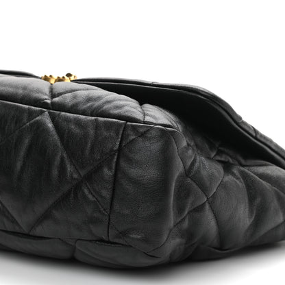 Chanel Goatskin Quilted Maxi Chanel 19 Flap Black 9 of 9