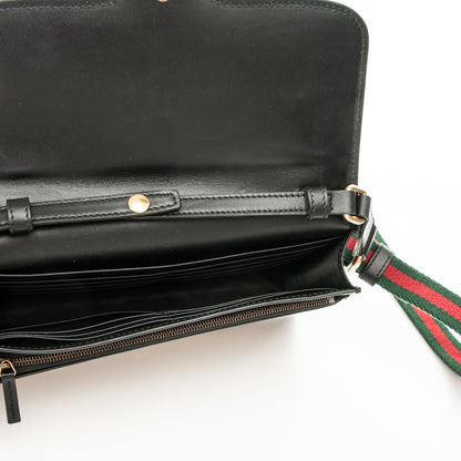 Gucci Monogram Lady Web Convertible Wallet Black 5 of 6