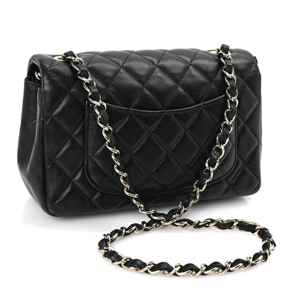 Chanel Lambskin Quilted Mini Rectangular Flap Black 2 of 10