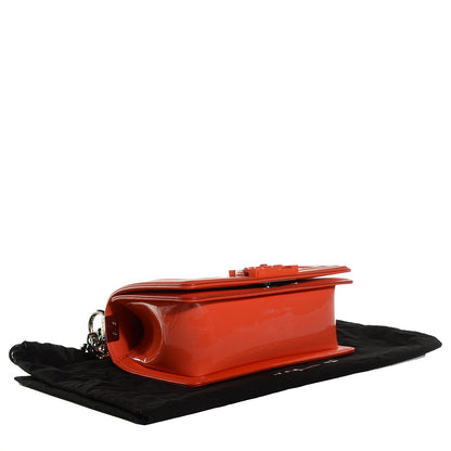 Chanel Patent Quilted Small Boy Flap Plexiglass Orange 4 of 8