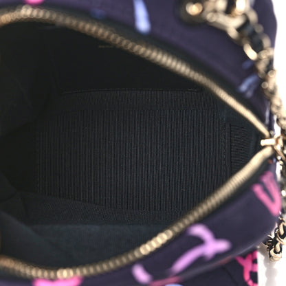 Chanel Printed Fabric Quilted CC Mini Classic Backpack Black Multicolor 5 of 10