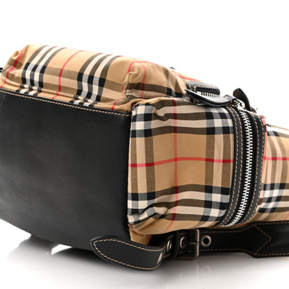 Burberry Nylon Vintage Check Medium Rucksack Backpack Antique Yellow 9 of 10