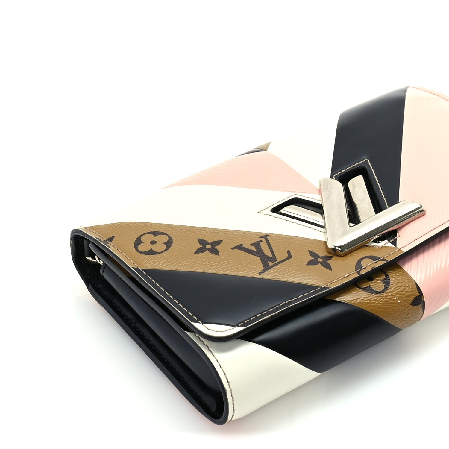 Louis Vuitton Epi Reverse Monogram Twist Chain Wallet Rose Ballerine 7 of 8