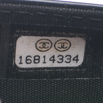 Chanel Glazed Calfskin Boy Wallet On Chain WOC Black 9 of 9