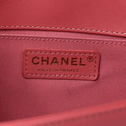 Chanel Calfskin Chevron Quilted Medium Boy Flap Pink 6 of 12