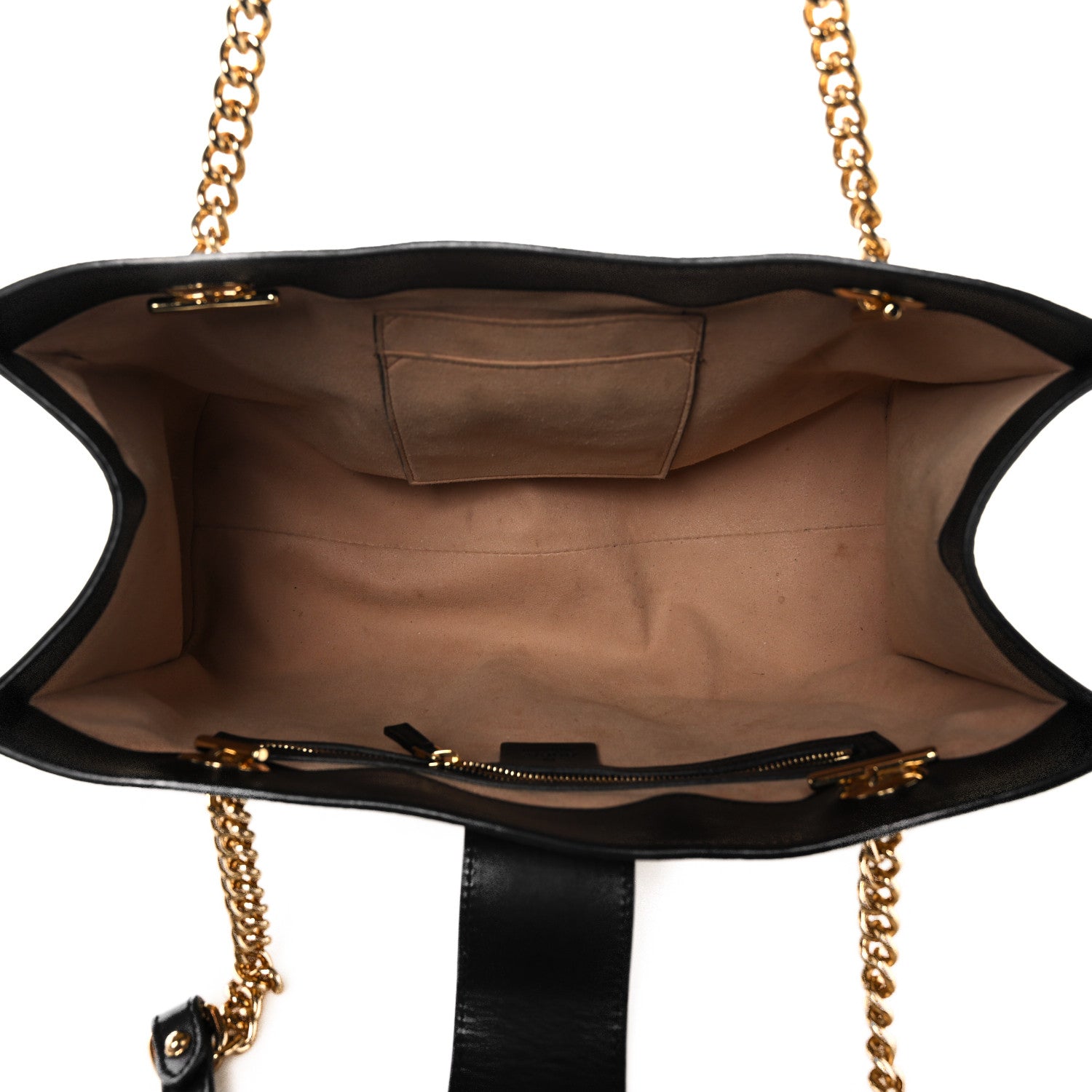 Gucci GG Supreme Monogram Bees Medium Padlock Tote Beige Oro Black 5 of 16