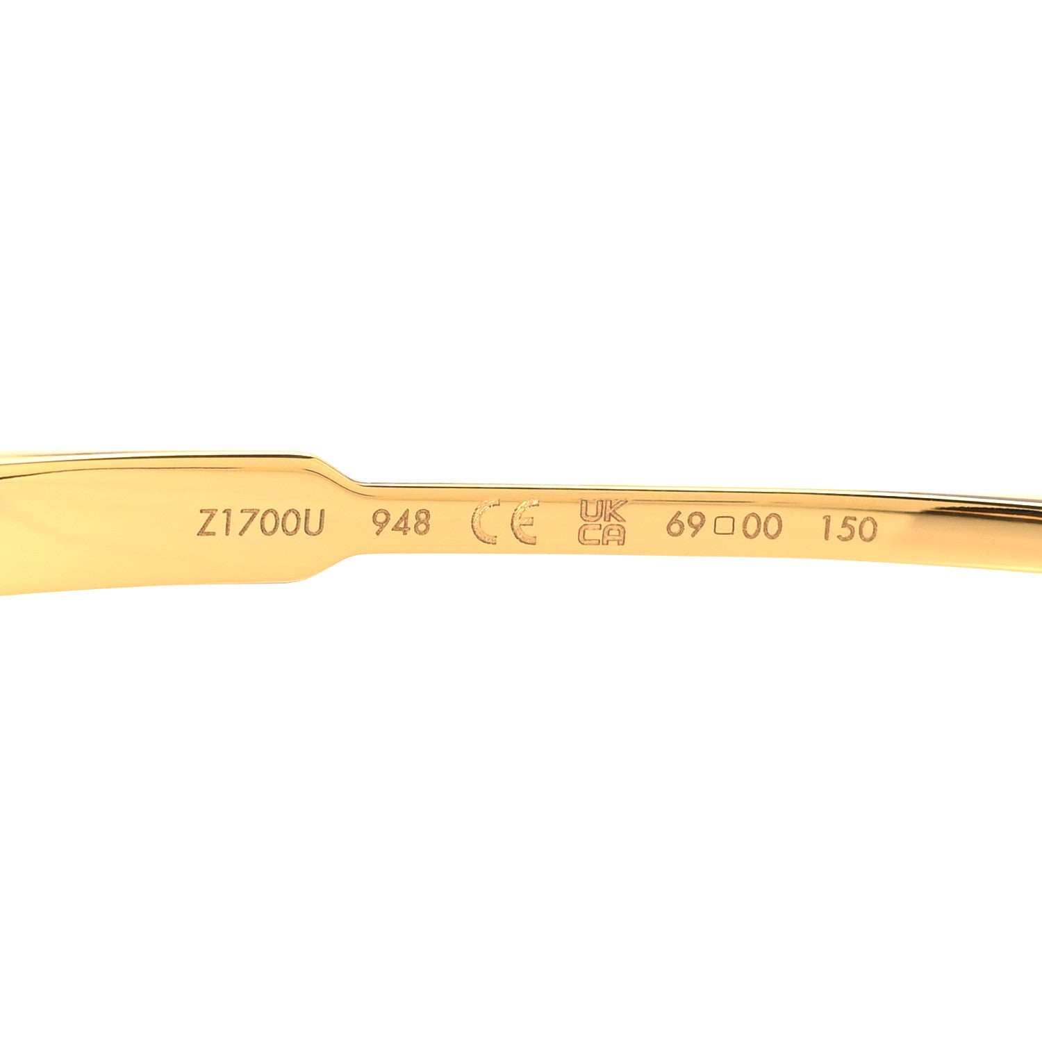 Louis Vuitton Acetate Swarovski Crystal Cyclone Sunglasses Z1700U Gold 6 of 7