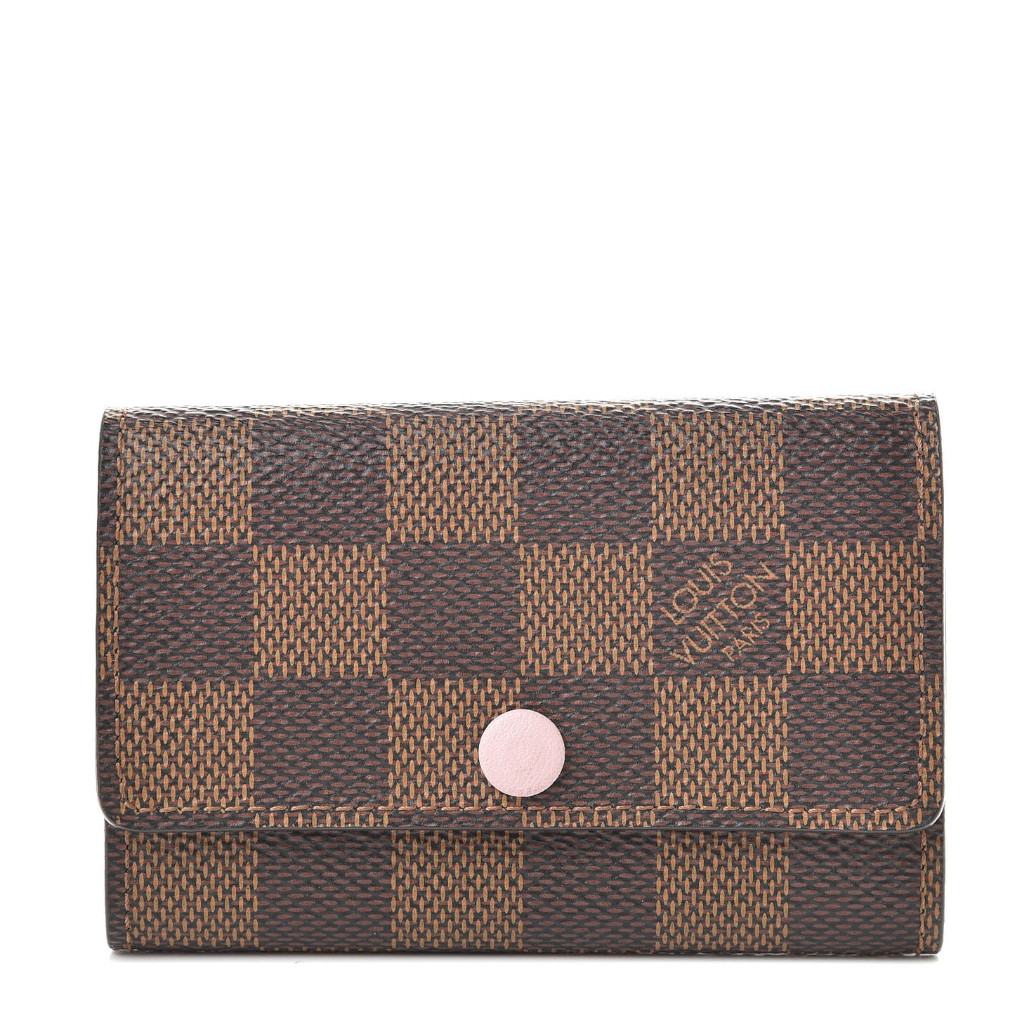 Damier Ebene Multicles 6 Key Holder Rose Ballerine